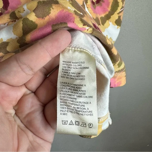 NWT Free People LARGE Give Me More Top in Ivory Combo Puff Sleeve Boho Crop Top - Picture 6 of 12